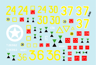 Star Decals 35-890 33e brigade blindée 1944-45 1/35 – image 2