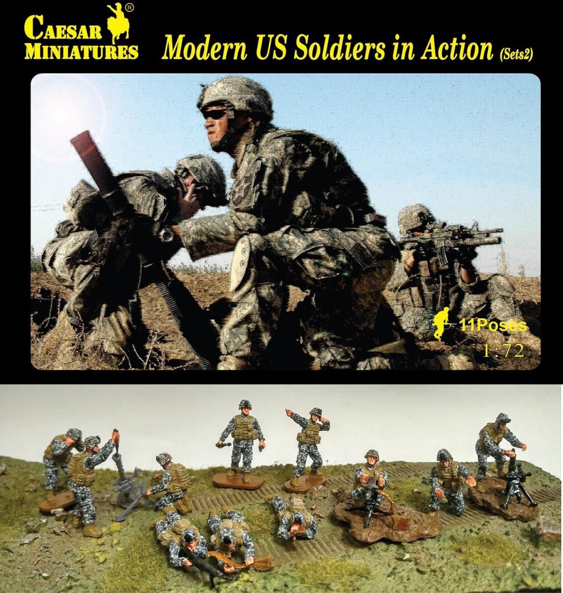Caesar Miniatures H094 Soldats américains modernes en action (Set 2) (1/72)