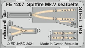 Ceintures de sécurité Eduard FE1207 Spitfire Mk.V en acier EDUARD/SPECIAL HOBBY 1/48