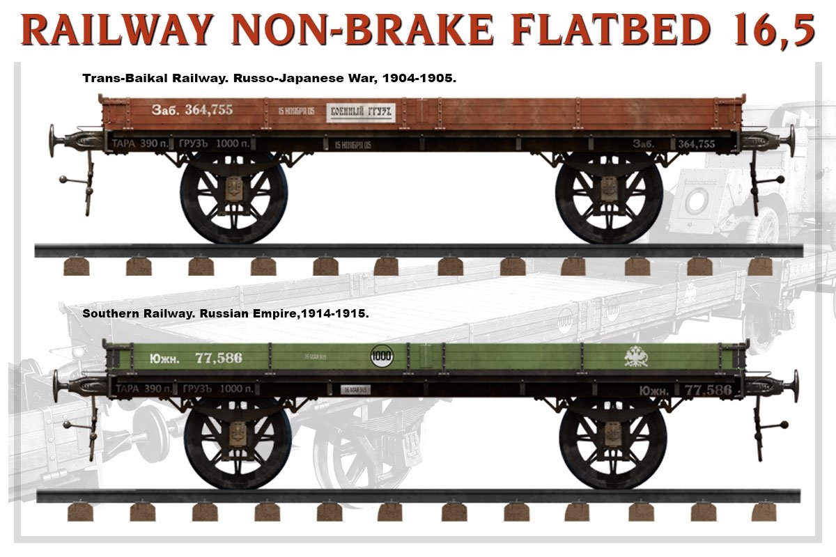 MiniArt 39004 Wagon plat sans frein de chemin de fer 16,5 t 1/35 – Bild 8