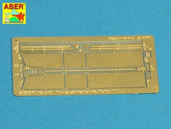 Aber 72A10 Osłony wieży do PzKpfw III / Turret skirts for PzKpfw III 1/72