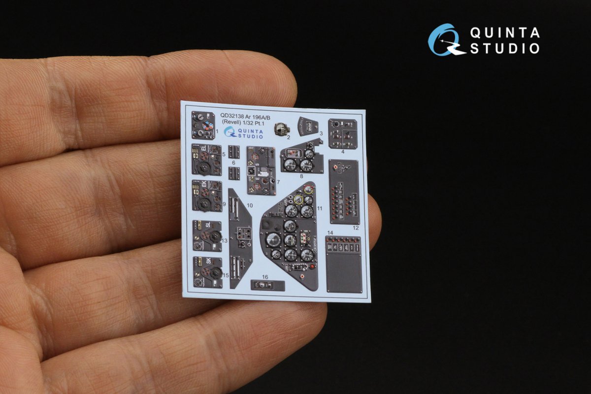 Intérieur imprimé en 3D et coloré sur papier décalcomanie (Revell) Quinta Studio QD32138 Ar 196A/B 1/32 – image 4