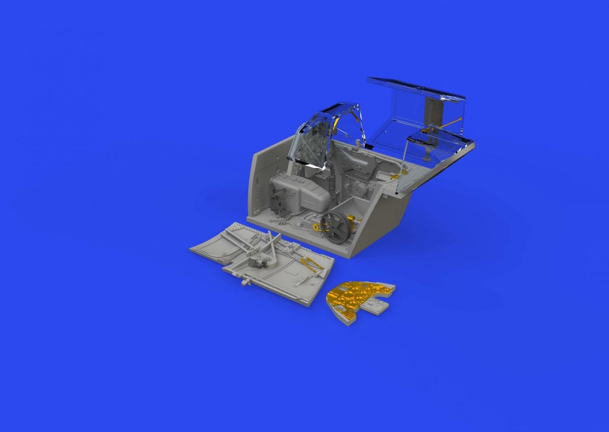 Maquette Eduard 648876 Bf 109F cockpit (impression Eduard 1/48)