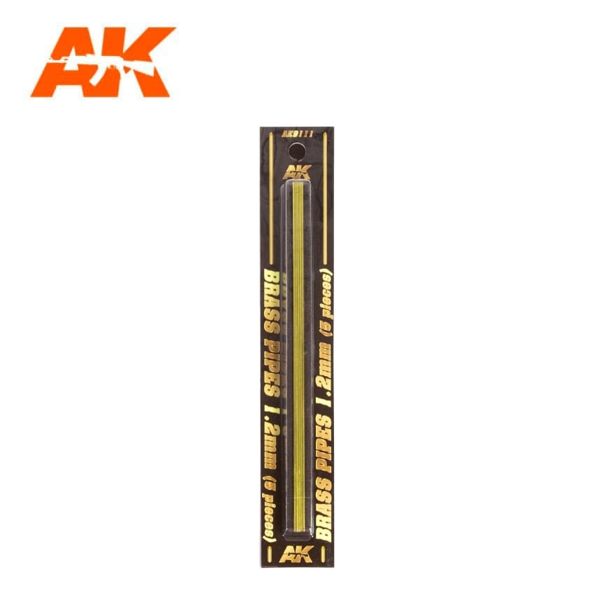 Tuyaux en laiton AK Interactive AK9111, diamètre 1,2 mm, lot de 5 unités – image 2