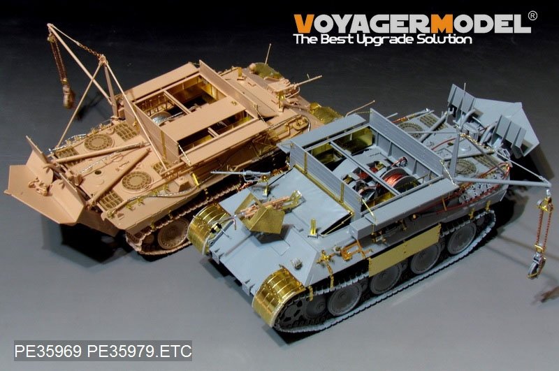 Maquette Voyager PE35979 Bergepanther Ausf.A allemand de la Seconde Guerre mondiale (type ancien, porte-outils Panther A) - Base pour TAKOM 2101 au 1/35 – Bild 18