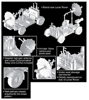 Dragon 11015 Apollo 17 « La dernière mission J » CSM + LM + Rover lunaire 1/72 – imagen 6