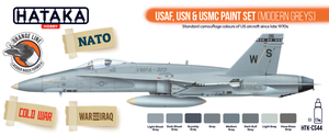 Coffret de peinture Hataka HTK-CS44 USAF, USN et USMC (gris modernes) 8 x 17 ml – Bild 2