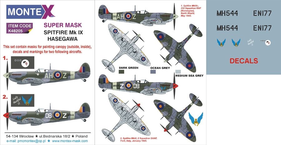 Montex K48205 Spitfire MK IX 1/48