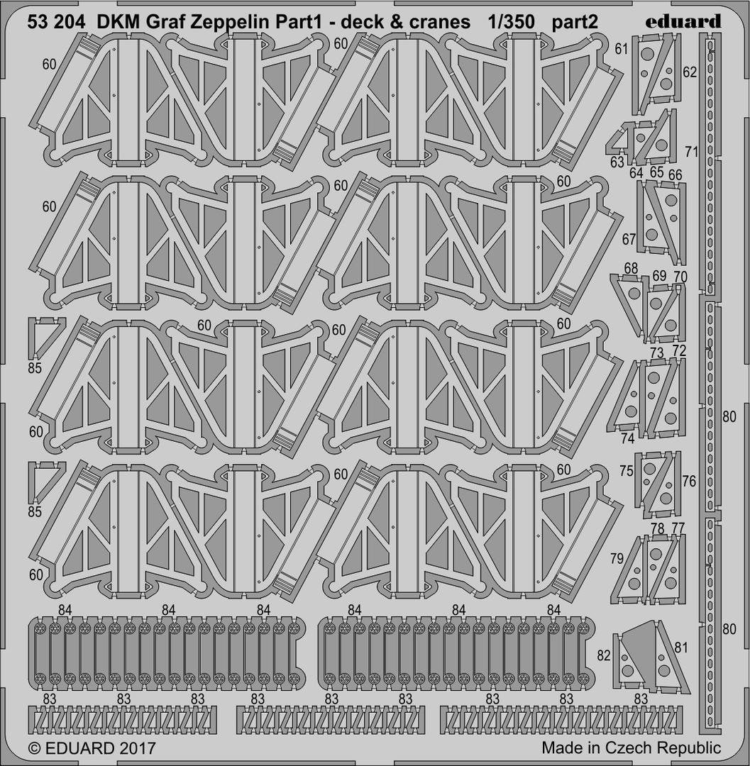 Eduard 53204 DKM Graf Zeppelin pt.1 deck &amp;amp; jeraby TRUMPETER 1/350 – imagen 2