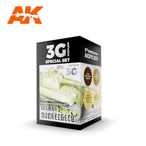 AK Interactive AK11640 KIT DE MODULATION DE DUNKELGELB ALLEMAND 4x17 ml