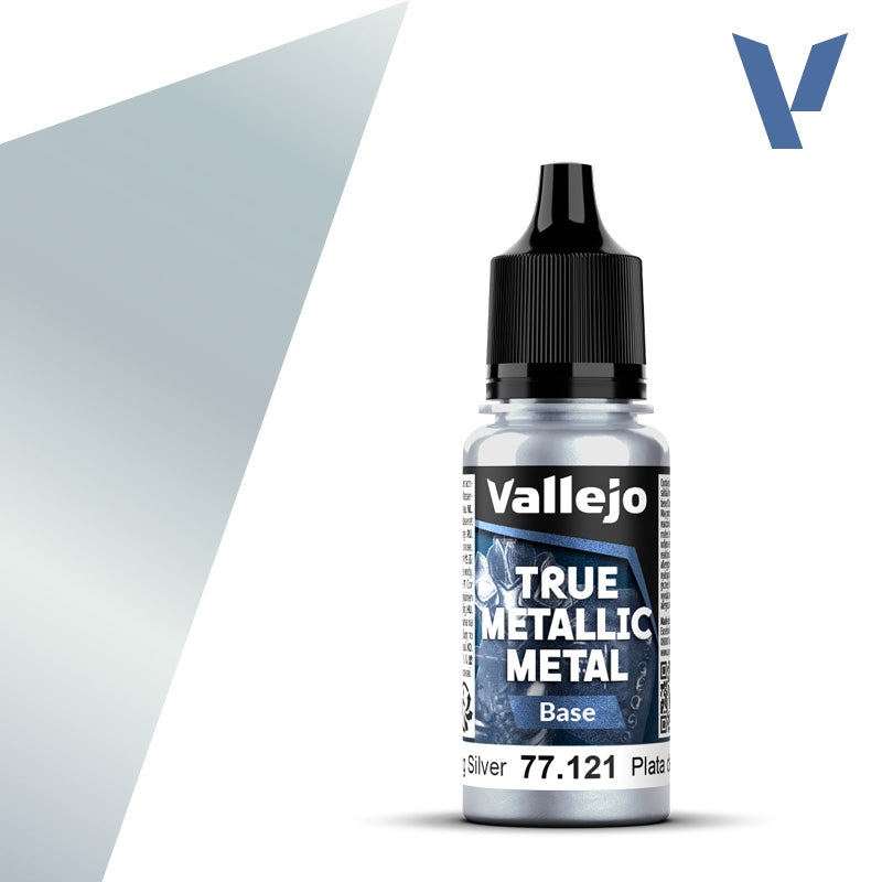 Vallejo 77121 Sterling Silver - True Metallic Metal - Base 18ml