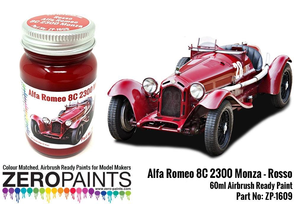Peinture Zero Paints ZP-1609 Alfa Romeo 8C 2300 Monza Rosso - 60 ml