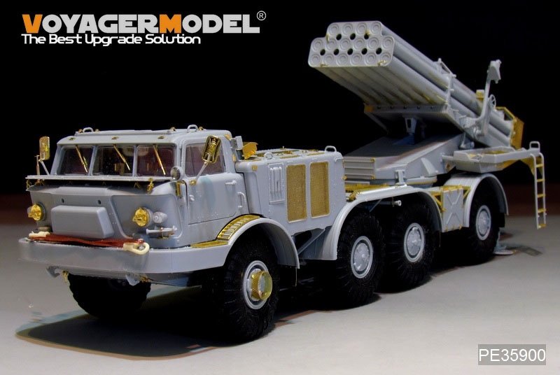 Maquette Voyager PE35900, lance-roquettes multiple russe moderne 9P140 TEL de base 9K57 Uragan (BM-27) pour TRUMPETER au 1/35  – Bild 5