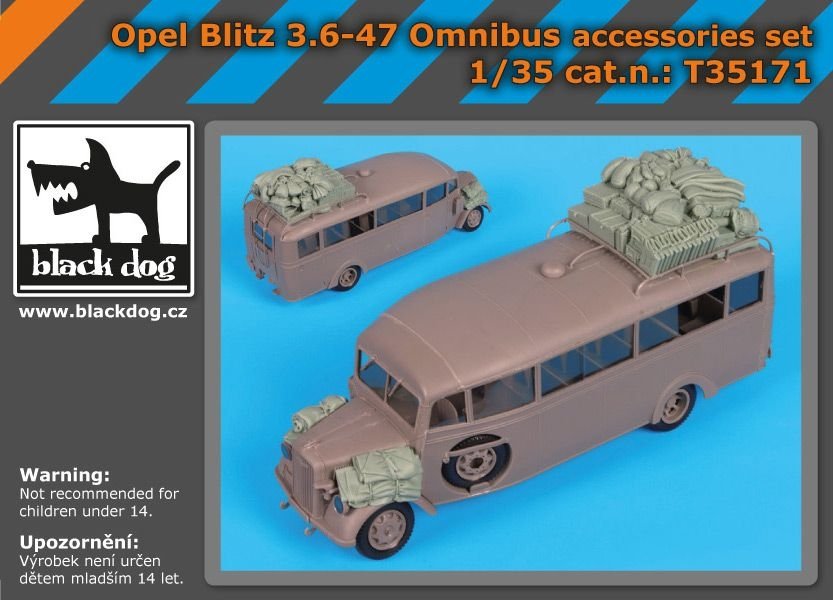 Ensemble d'accessoires Black Dog T35171 Opel Blitz 3.6-47 Omnibus 1/35