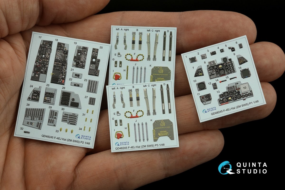 Intérieur imprimé en 3D et coloré sur papier décalcomanie Quinta Studio QD48245 F-4EJ Kai (ZM SWS) 1/48 – immagine 15