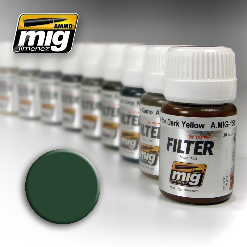 Munitions Mig Jimenez 1508 vertes pour gris-vert 35 ml