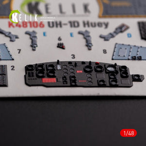 KELIK K48106 UH-1D « Huey » - décalcomanies 3D intérieures pour maquette Zimi Model/KittyHawk au 1/48 – Bild 3