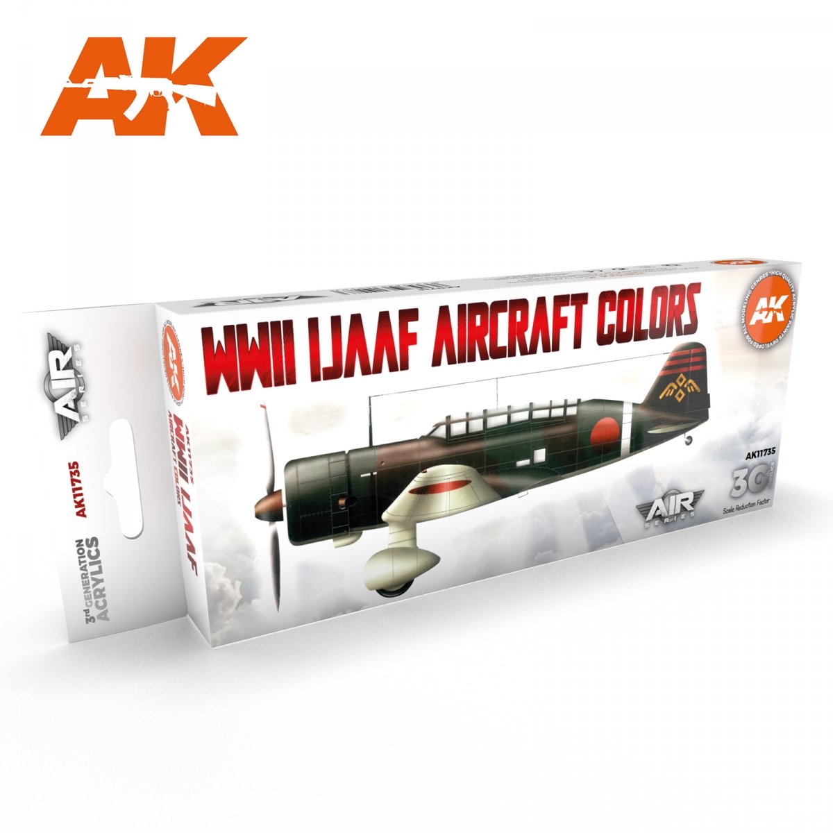 AK Interactive AK11735 Couleurs d'avions de l'armée de l'air japonaise de la Seconde Guerre mondiale 8x17 ml
