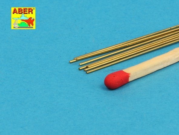 Aber BR05 Brass round rods 0,5mm length 250mm x 8 pcs – zdjęcie 2