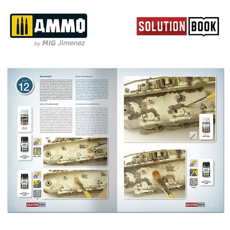 Ammo of Mig 6527 Comment peindre les véhicules allemands de la Seconde Guerre mondiale (Mid-W2) - LIVRE DE SOLUTIONS 21 (Livre multilingue) – immagine 4