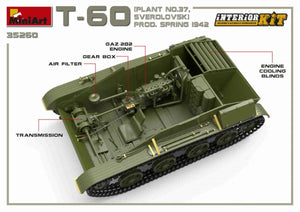 MiniArt 35260 USINE T-60 N.37, SVERDLOVSK PROD. PRINTEMPS 1942. KIT INTÉRIEUR 1/35 – immagine 12