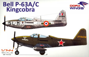 Dora Wings 14401 BELL P-63A P-63C KINGCOBRA Fighter KIT DOUBLE 1/144