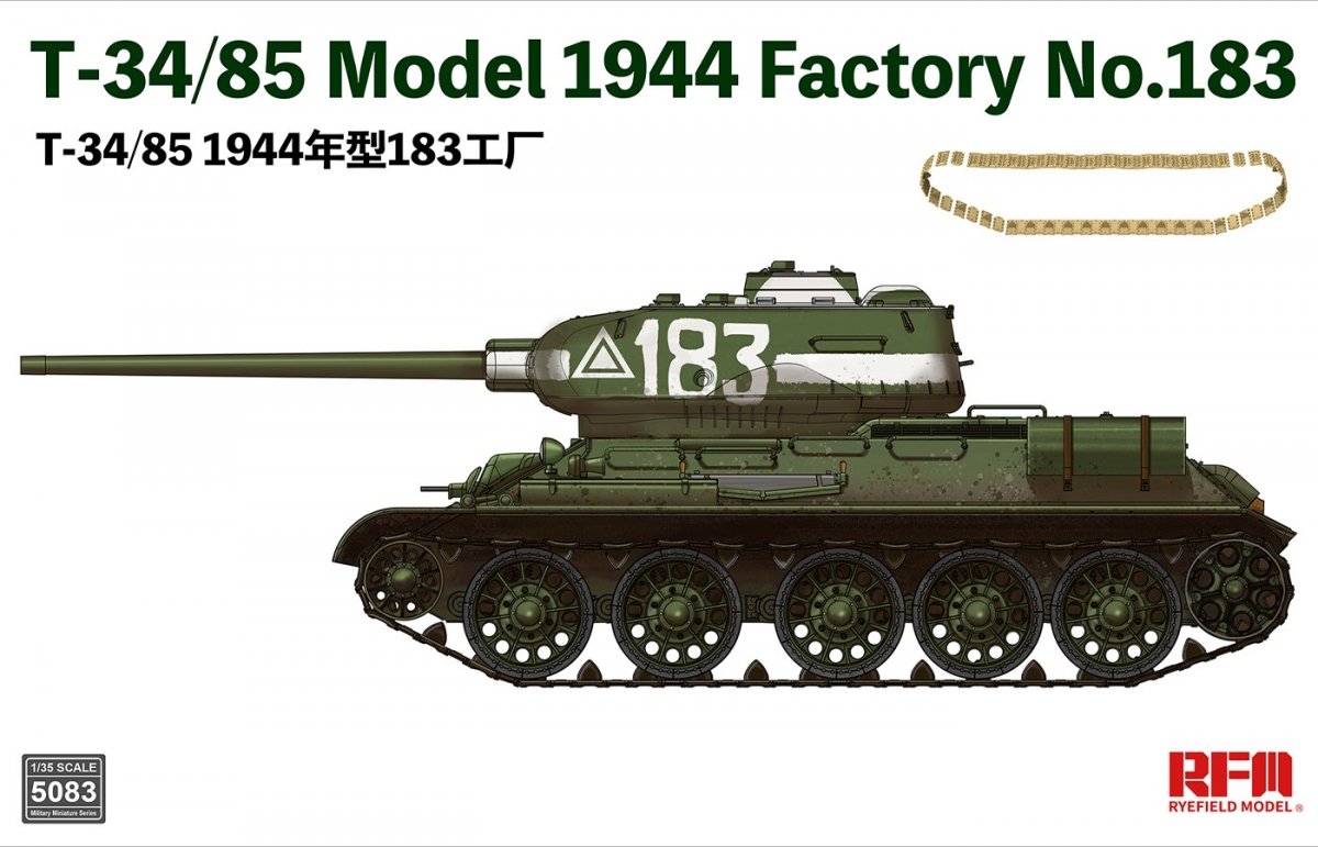Rye Field Modèle 5083 T-34/85 Modèle 1944 N° d'usine 183 1/35 