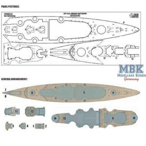 Wood Hunter W35088 Battleship Bismarck (Trumpeter 05358) 1/350