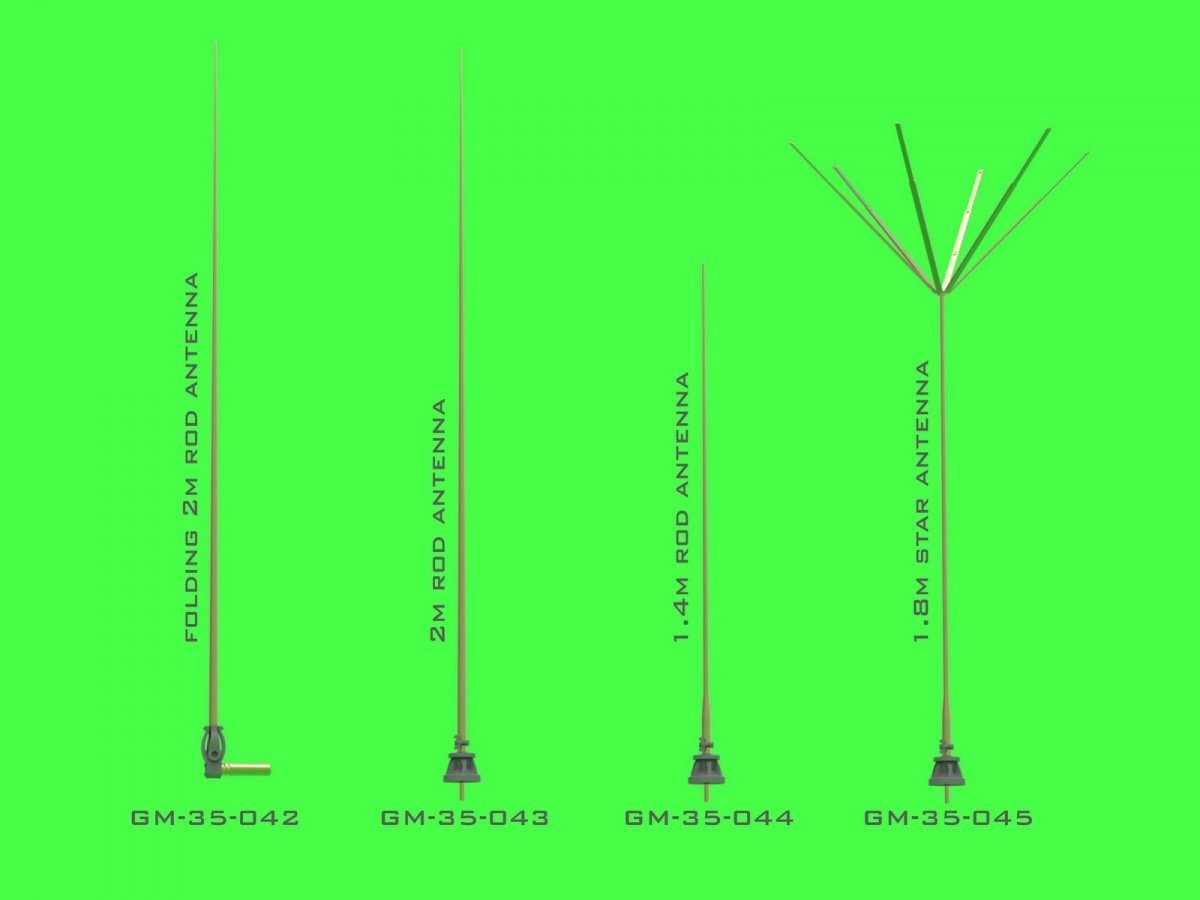 Antenne pliante allemande Master GM-35-042 de 2 m (pour PzKpfw II-IV de première génération) (1 pièce) 1/35 – image 6