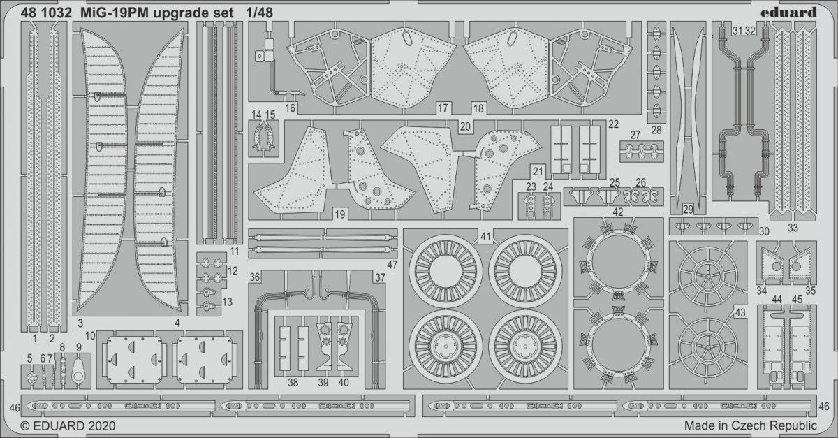 Kit de mise à niveau Eduard 481032 MiG-19PM au 1/48 EDUARD 