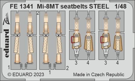 Ceintures de sécurité Eduard FE1341 Mi-8MT ACIER ZVEZDA 1/48