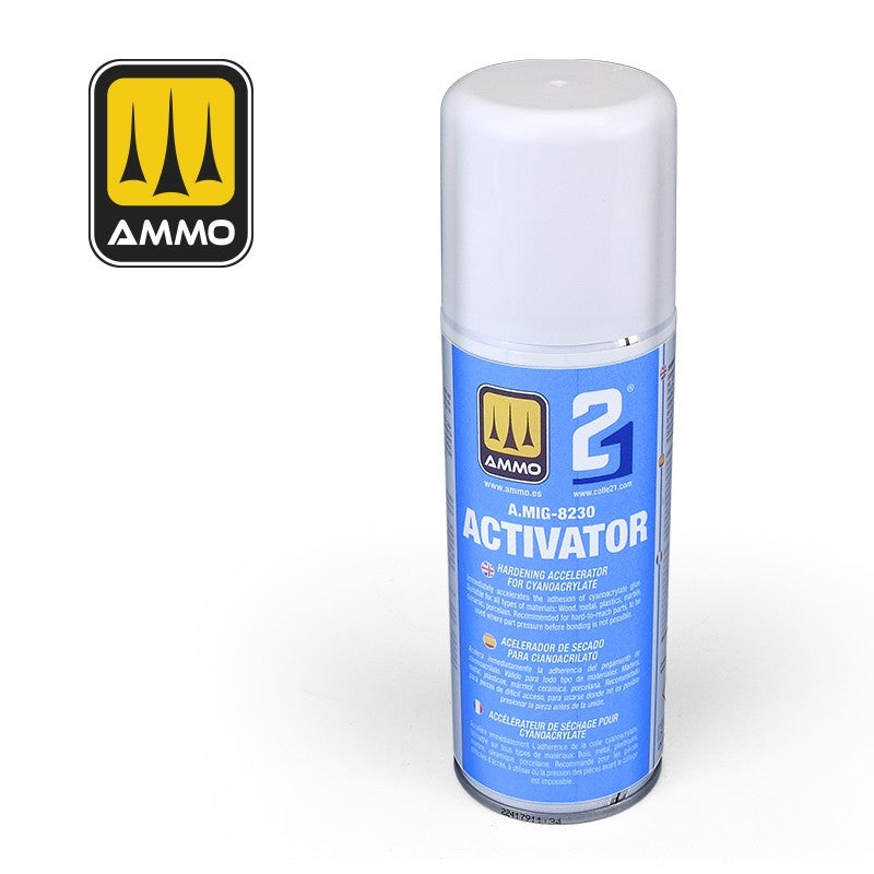 Activateur Ammo by Mig 8230 - Accélérateur de durcissement pour cyanoacrylate 200 ml