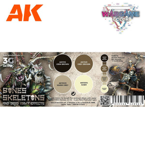 AK Interactive AK1069 Coffret de peinture Wargame. Os et squelettes. 4 x 17 ml – image 2