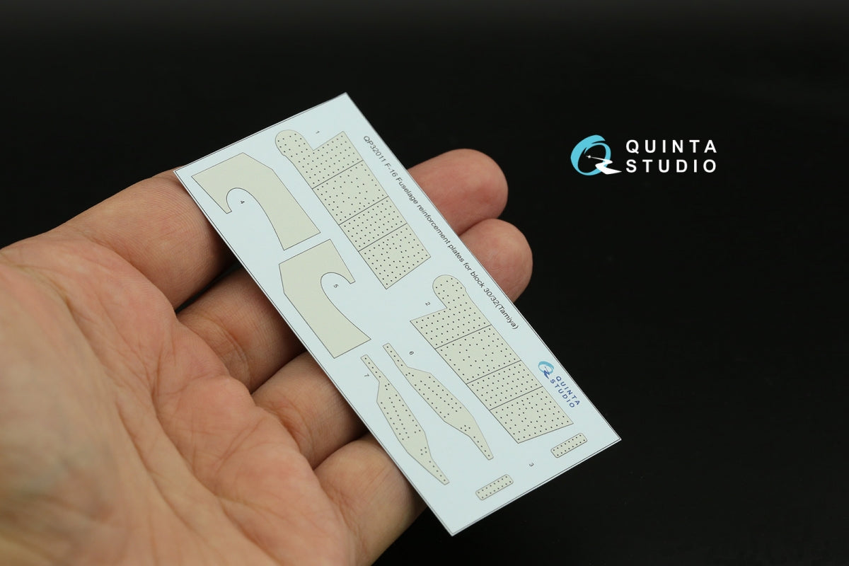 Quinta Studio QP32011 Plaques de renfort pour F-16 bloc 30/32 (Tamiya) 1/32 – Bild 4