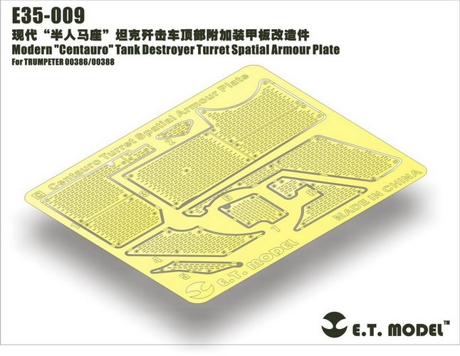 Plaque de blindage spatial pour tourelle de chasseur de chars moderne « Centauro » modèle ET E35-009, compatible avec les modèles TRUMPETER 00386/00388 – Bild 2