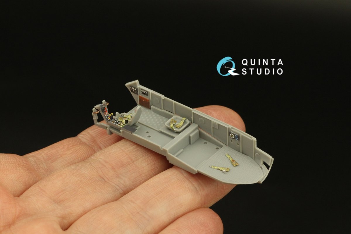 Intérieur imprimé en 3D et coloré sur papier décalcomanie Quinta Studio QD72052 Fw 189A (ICM) à l&amp;#39;échelle 1/72 – immagine 5