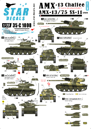 Star Decals 35-C1008 AMX-13 Chaffee et AMX-13 SS-11 1/35