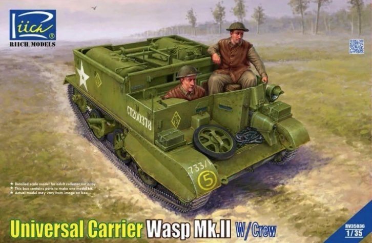 Riich.Models RV35036 Universal Carrier Wasp Mk.II avec équipage 1/35