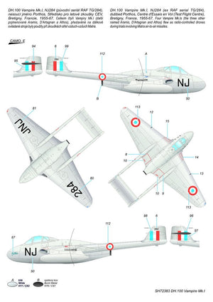 Hobby spécial 72383 DH.100 Vampire Mk. I &amp;#39;RAF, RAAF et Armée de l&amp;#39;Air&amp;#39; 1/72  – imagen 4