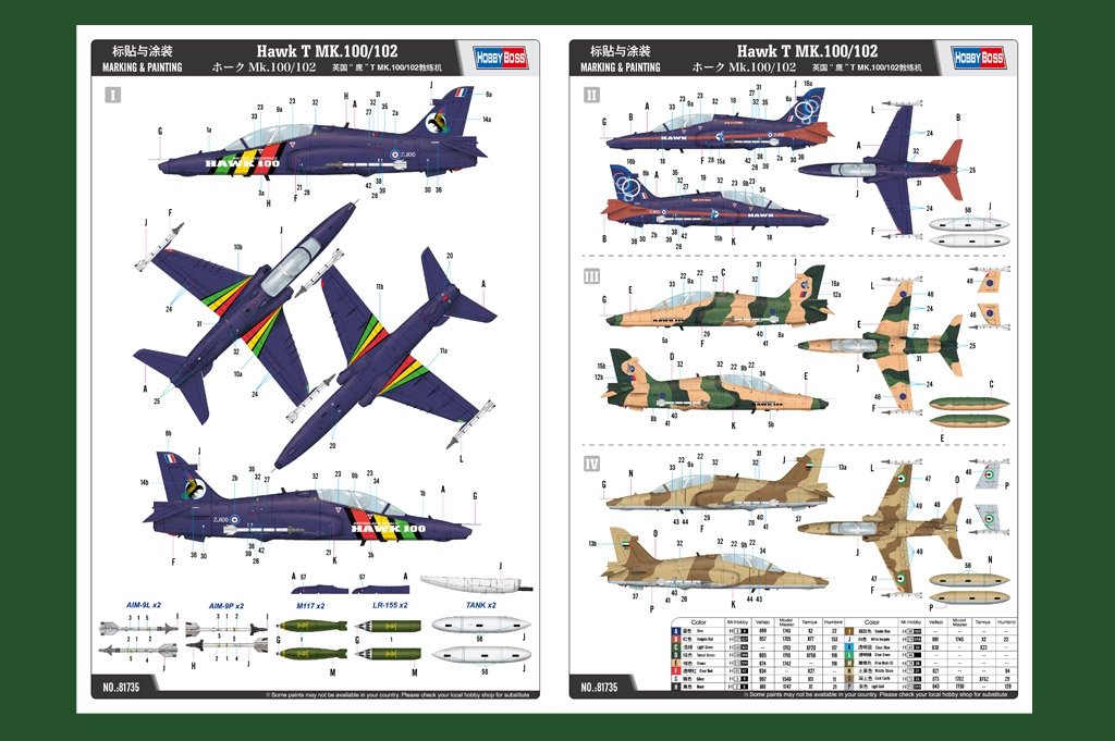 Hobby Boss 81735 Hawk T MK.100/102 – immagine 3
