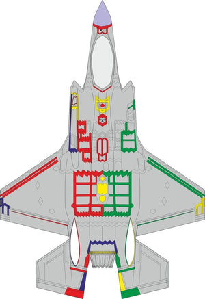 Panneaux RAM Eduard CX654 F-35A (première version Tamiya 1/72) – Bild 2