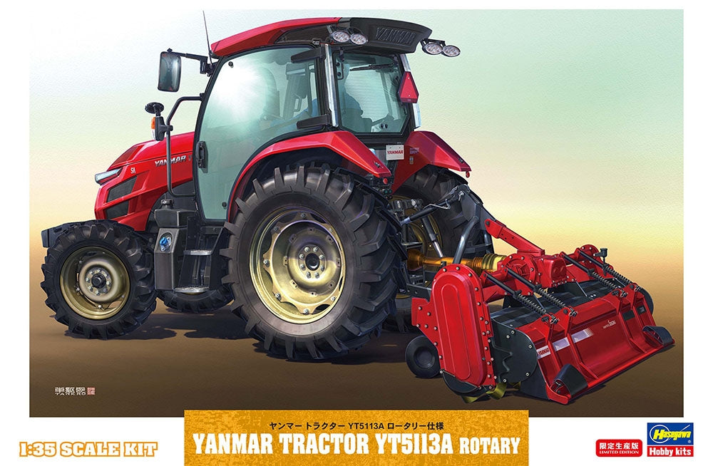 Hasegawa 66106 Tracteur Yanmar YT5113A à moteur rotatif 1/35 