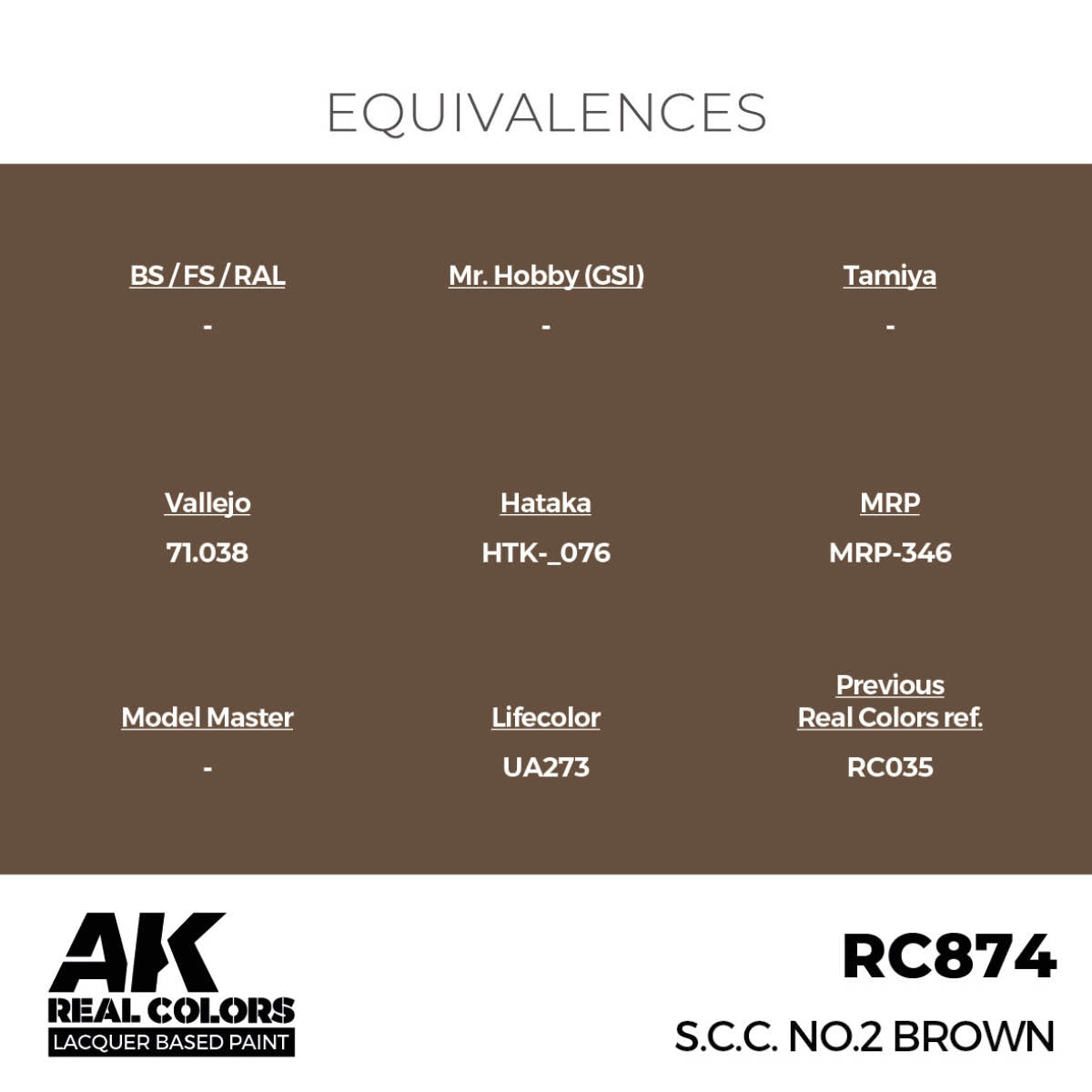 AK Interactive RC874 SCC No.2 Brown 17 ml – image 2