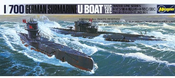 Hasegawa WL901 SOUS-MARIN U BOAT VIIC / IXC 1/700