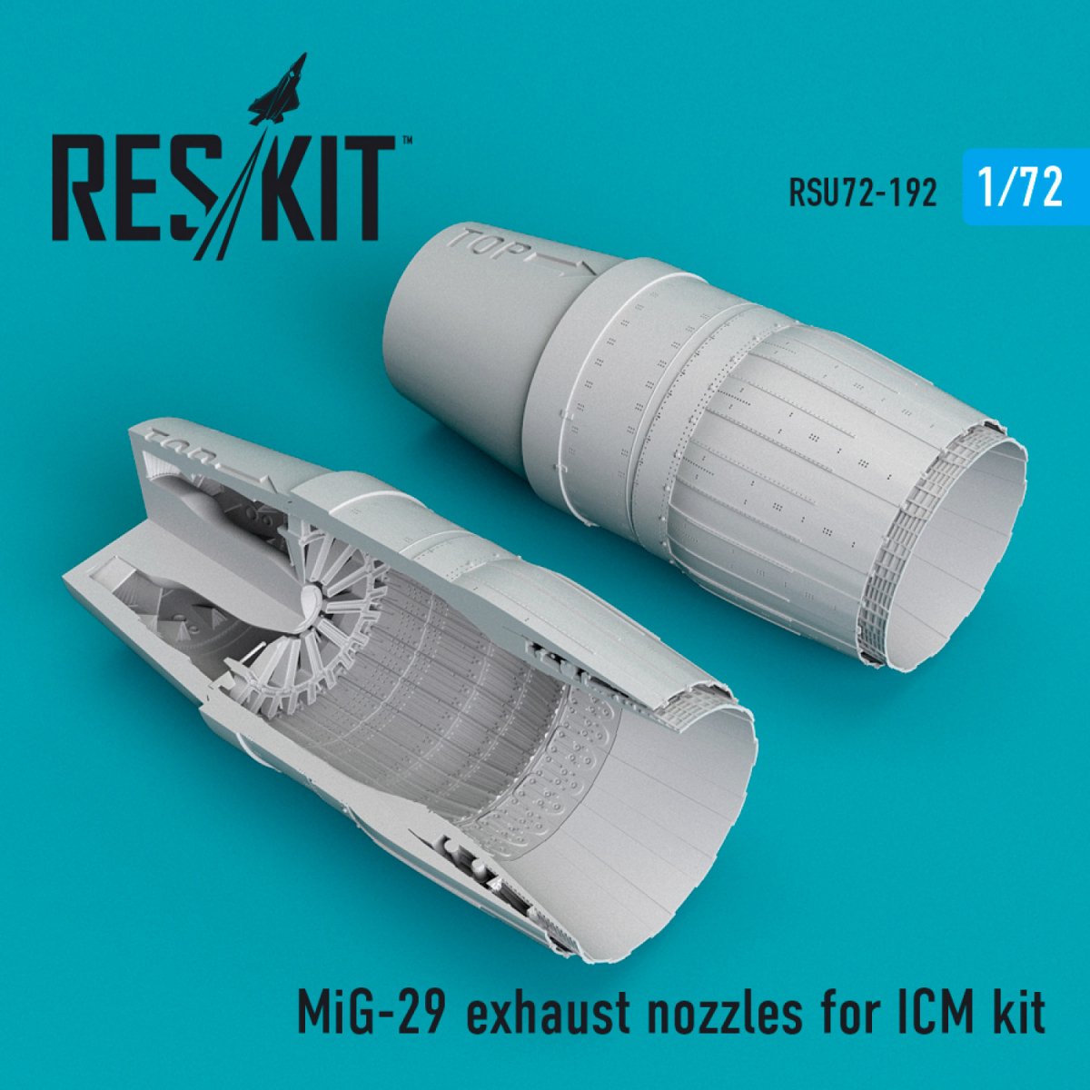 RESKIT RSU72-0192 BUSES D&amp;#39;ÉCHAPPEMENT MIG-29 KIT ICM 1/72
