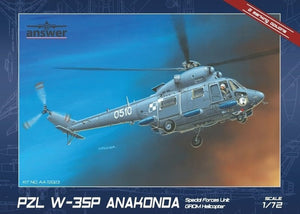 Réponse AA72023 PZL W-3SP Anakonda Special Forces Unit GROM Hélicoptère 1/72