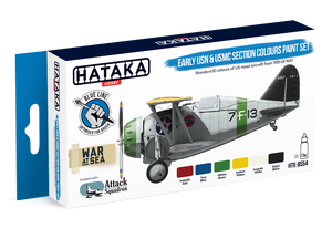 Hataka HTK-BS54 Early USN &amp;amp; USMC Section Colours paint set (6x17ml)