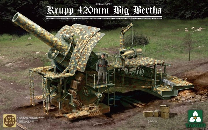 Takom 2035 Empire allemand Krupp 420 mm Grande Bertha 