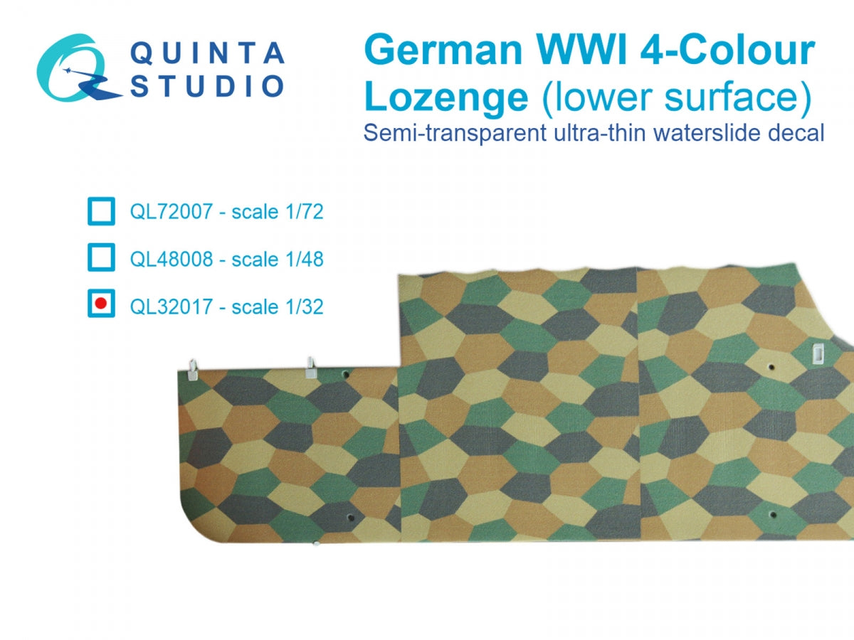 Quinta Studio QL32017 Losange allemand 4 couleurs de la Première Guerre mondiale (surface inférieure) 1/32