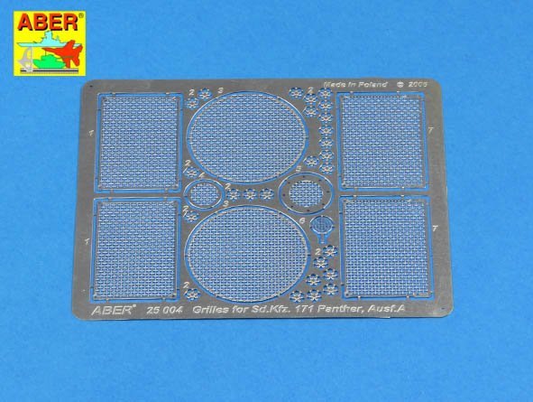 Aber 25004 PzKpfw V Ausf.A/D grilles (1/25) 